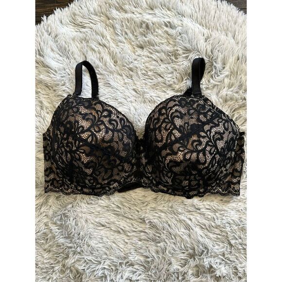 ADORE ME 44D Black Lace Bra - Picture 1 of 11